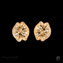 Argyle Champagne Diamond Rose Gold Studs