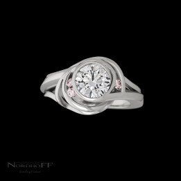 Pink and White Argyle Diamond Engagement Ring