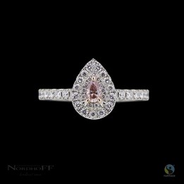 Argyle Pink Pear Diamond Engagement Ring