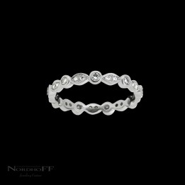 Platinum Full Alternating Wedding Ring