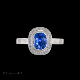 Cornflower Blue Sapphire Engagement Ring