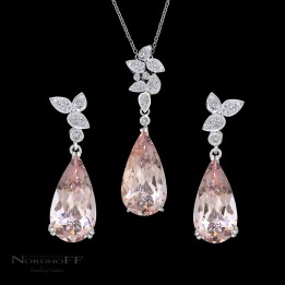 Morganite and Diamond Pendant