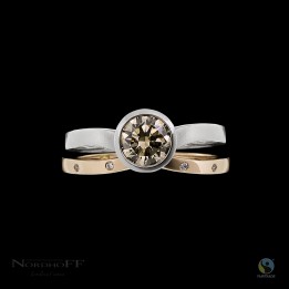 Pair of Fairtrade Argyle Diamond Rings