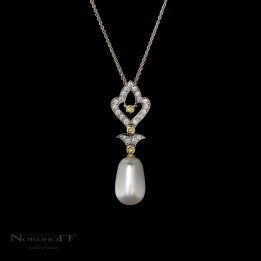 South Sea Pearl and Yellow Diamond Pendant