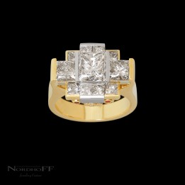 Princess Diamond Cluster Dress Ring