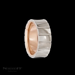 Concave Two Tone Wedding Ring