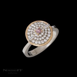 Argyle Pink Diamond Triple Halo Engagement Ring
