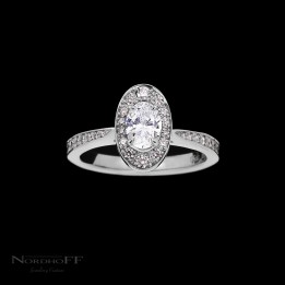 Oval Diamond Engagement Ring With Argyle Blush Pink Diamonds 