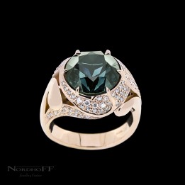 Sapphire and Rose Gold Statement Ring