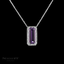 Amethyst and Diamond pendant