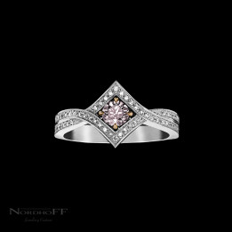 Crossover Argyle Diamond Engagement Ring
