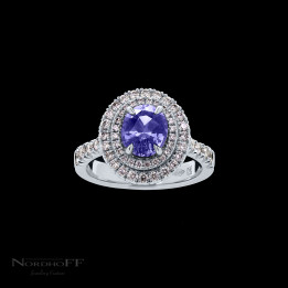 Sapphire and Diamond Engagement Ring