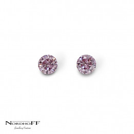 2 x 0.15ct Round Brilliant Cut 6PP SI2 Argyle Pink Diamonds