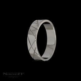 Intersecting Palladium Wedding Ring