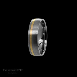Titanium and Rose gold Wedding Ring